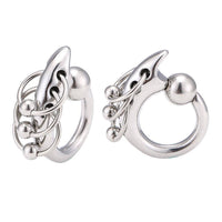 Load image into Gallery viewer, Universal Piercing Klemmkugel Captive Bead Edelstahl silbern gepierct drei Ringe - chic-net.de
