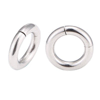 Load image into Gallery viewer, Universal Piercing Segmentring Klicker Edelstahl silbern Piercingring - chic-net.de
