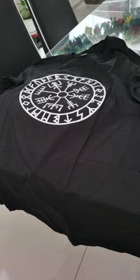 Load image into Gallery viewer, Viking T-Shirt Icelandic Vegvisir Kompass Rune Baumwolle - chic-net.de
