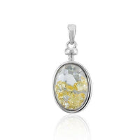 Cargar imagen en el visor de la galería, Zirkonia Anhänger Silberschmuck 925er Sterling Silber Fassung Zirkonia groß oval facettiert - chic-net.de
