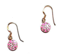 Cargar imagen en el visor de la galería, Zirkonia Kreis rosa Silberohrringe Ohrringe Ohrhänger 925er Sterling Silber Damen Glitzer Ohrschmuck - chic-net.de
