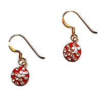 Cargar imagen en el visor de la galería, Zirkonia Kreis rot Silberohrringe Ohrringe Ohrhänger 925er Sterling Silber Damen Glitzer Ohrschmuck - chic-net.de
