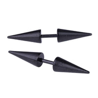Load image into Gallery viewer, Edelstahl schwarz zwei Cone Spitzen Fake Piercing Expander Dehnungsstab Straight Dehnstab - chic - net.de
