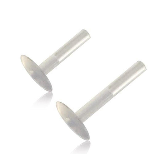 Ersatz Labret Piercing Bioplastik transparent klar 6 mm oder 8 mm - chic - net.de