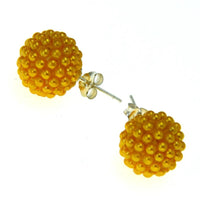 Load image into Gallery viewer, Kugel Ball Ohrstecker 925 Silber Mini Perlen 12mm
