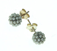 Load image into Gallery viewer, Kugel Ball Ohrstecker 925 Silber Mini Perlen 6mm blau
