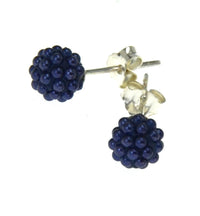 Load image into Gallery viewer, Kugel Ball Ohrstecker 925 Silber Mini Perlen 6mm blau
