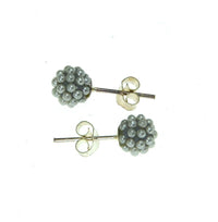 Load image into Gallery viewer, Kugel Ball Ohrstecker 925 Silber Mini Perlen 6mm blau

