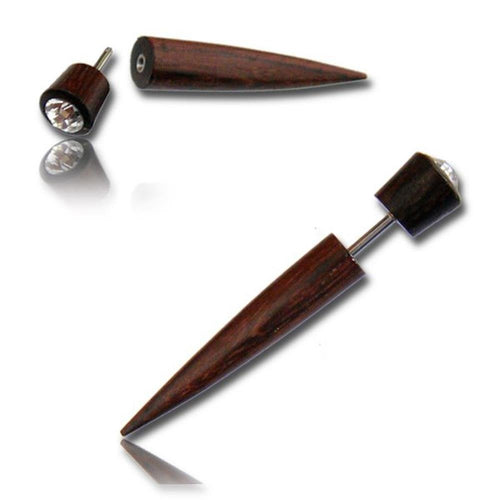 Fake Holz Spike Narraholz dunkelbraun weiß Kristall Edelstahl Organic Glitzer - chic - net.de