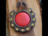 Cargar imagen en el visor de la galería, Fake Piercing Edelstahl Holz Koralle Brass Blume - chic - net.de
