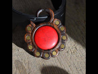 Cargar imagen en el visor de la galería, Fake Piercing Edelstahl Holz Koralle Brass Blume - chic - net.de
