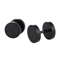 Load image into Gallery viewer, Fake Piercing Expander Glitzer Oberfläche schwarz 9mm Schraubverschluss Edelstahl - chic - net.de
