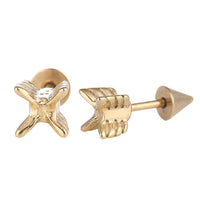 Load image into Gallery viewer, Fake Piercing Expander golden Pfeil Schaubverschluss Edelstahl - chic - net.de
