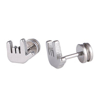 Cargar imagen en el visor de la galería, Fake Piercing Expander Schraubverschluss Hand Finger Edelstahl - chic - net.de
