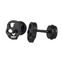 Load image into Gallery viewer, Fake Piercing Expander schwarz Fratze Loch Schaubverschluss Edelstahl - chic - net.de
