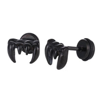Cargar imagen en el visor de la galería, Fake Piercing Expander schwarz Gebiss Vampier Zähne Schaubverschluss Edelstahl - chic - net.de
