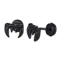 Cargar imagen en el visor de la galería, Fake Piercing Expander schwarz Gebiss Vampier Zähne Schaubverschluss Edelstahl - chic - net.de
