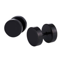 Load image into Gallery viewer, Fake Piercing Expander schwarz Ø 5 mm Edelstahl Schraubverschluss - chic - net.de
