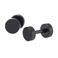 Load image into Gallery viewer, Fake Piercing Expander schwarz Ø 7 mm Edelstahl Schraubverschluss - chic - net.de
