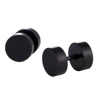 Load image into Gallery viewer, Fake Piercing Expander schwarz Ø 8 mm Edelstahl Schraubverschluss - chic - net.de

