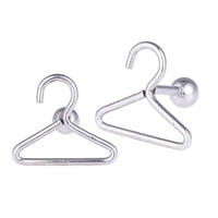 Load image into Gallery viewer, Fake Piercing Expander silber Farben Kleiderbügel Schaubverschluss Edelstahl - chic - net.de
