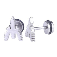 Cargar imagen en el visor de la galería, Fake Piercing Expander silber Farben Pfeil mit Flügeln Schaubverschluss Edelstahl - chic - net.de
