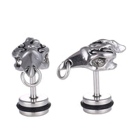Load image into Gallery viewer, Fake Piercing Expander silberfarben Adler Kopf Schnabel mit Ring Schaubverschluss Edelstahl - chic - net.de
