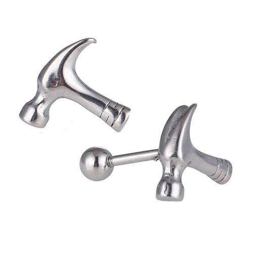 Fake Piercing Expander silberfarben Hammer Werkzeug Schaubverschluss Edelstahl - chic - net.de