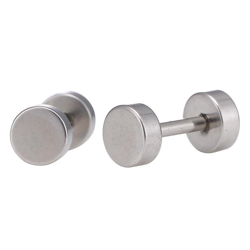 Fake Piercing Expander silberfarben Ø 4 mm Edelstahl Schraubverschluss - chic - net.de