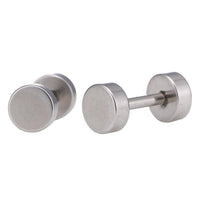 Load image into Gallery viewer, Fake Piercing Expander silberfarben Ø 4 mm Edelstahl Schraubverschluss - chic - net.de
