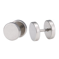Cargar imagen en el visor de la galería, Fake Piercing Expander silberfarben Ø 6 mm Edelstahl Schraubverschluss - chic - net.de
