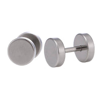 Load image into Gallery viewer, Fake Piercing Expander silberfarben Ø 7 mm Edelstahl Schraubverschluss - chic - net.de
