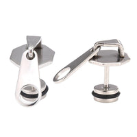 Cargar imagen en el visor de la galería, Fake Piercing Expander silberfarben Reisverschluss Anhänger Schaubverschluss Edelstahl - chic - net.de
