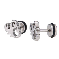 Load image into Gallery viewer, Fake Piercing Expander Skorpion Scheren silberfarben Schraubverschluss Edelstahl - chic - net.de
