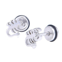 Load image into Gallery viewer, Fake Piercing Expander Skorpion silbefarben Schraubverschluss Edelstahl - chic - net.de
