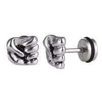 Cargar imagen en el visor de la galería, Fake Piercing Finger Hand Edelstahl Schraubverschluss silber Farben - chic - net.de
