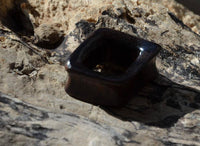 Load image into Gallery viewer, Flesh Tunnel Holz Raute konkav dunkel double flared - chic - net.de
