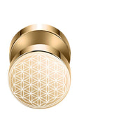 Load image into Gallery viewer, Fake Plug Piercing Edelstahl 10mm Blume des Lebens Viking
