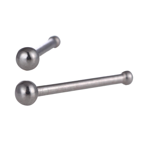 Gerader Nasenstecker silbern mini Kugel Chirurgenstahl - chic - net.de