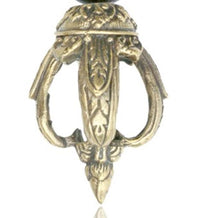 Load image into Gallery viewer, Holz Ohr Hook Piercing Ohrgewicht gold antik dunkel 4mm 10,3g Messing Tropfen - chic - net.de
