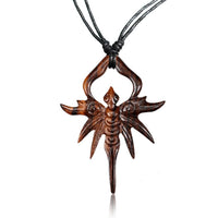 Load image into Gallery viewer, Holzkette Libelle Flügel Holz gemasert Sonoholz Baumwolle Unisex verstellbar - chic - net.de
