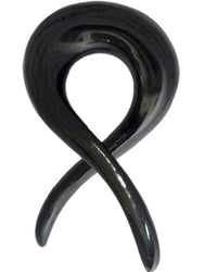 Load image into Gallery viewer, Hook Buffalo Horn Piercing Expander Bogen gewunden hell bis schwarz 6mm Lobe - chic - net.de
