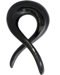 Load image into Gallery viewer, Hook Buffalo Horn Piercing Expander Bogen gewunden hell bis schwarz 6mm Lobe - chic - net.de
