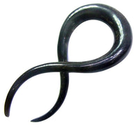 Load image into Gallery viewer, Hook Buffalo Horn Piercing Expander Bogen gewunden hell bis schwarz 6mm Lobe - chic - net.de
