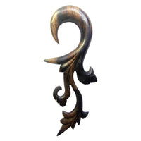 Cargar imagen en el visor de la galería, Sonoholz hell dunkel braun 8mm Lobe Piercing Hook Blüte
