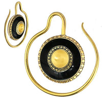 Load image into Gallery viewer, Tribal-Ohrgewicht Messing Harzeinlage Ohrgewicht 3mm
