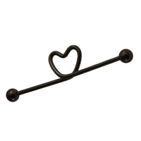 Load image into Gallery viewer, Industrial Piercing Edelstahl, titan beschichtet schwarz, Herz, kugel verschluss - chic - net.de
