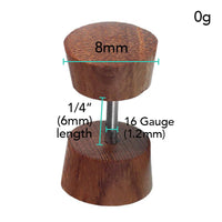 Cargar imagen en el visor de la galería, Fake Holz Plug Piercing crushed Türkis Inlay Sonoholz Edelstahl unisex
