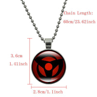 Load image into Gallery viewer, Halskette Kugel Kette Kakashi Sharingan rot schwarz silber
