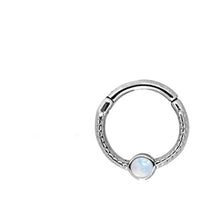 Load image into Gallery viewer, Klapp Segmentring Piercing Edelstahl Stein Punkte - chic - net.de
